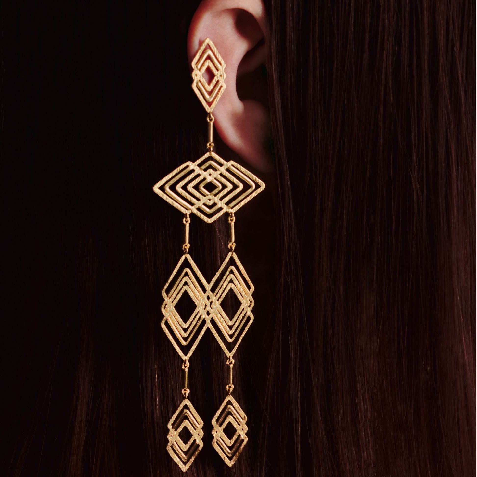 textured statement earrings