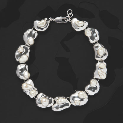 sculpted statement necklace