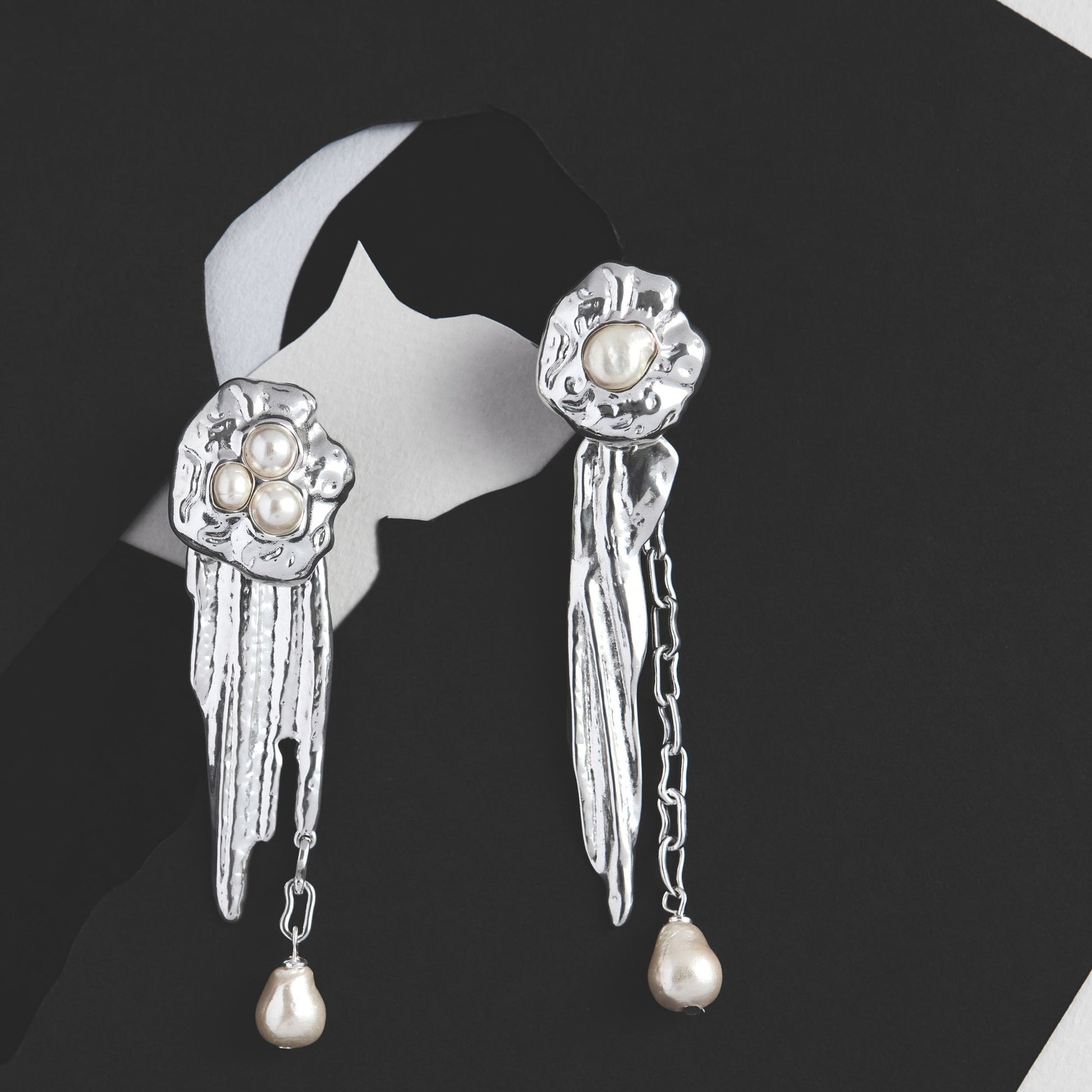 waterfall statement earrings