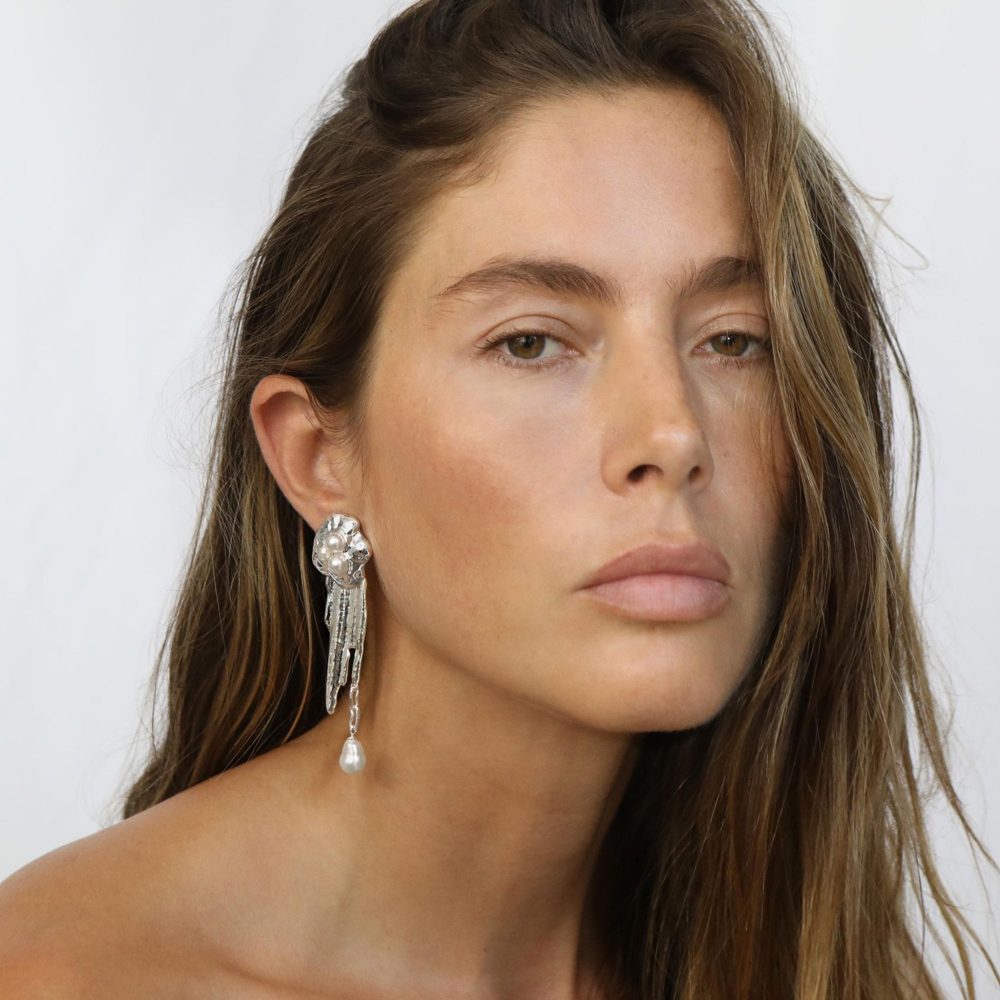 waterfall statement earrings