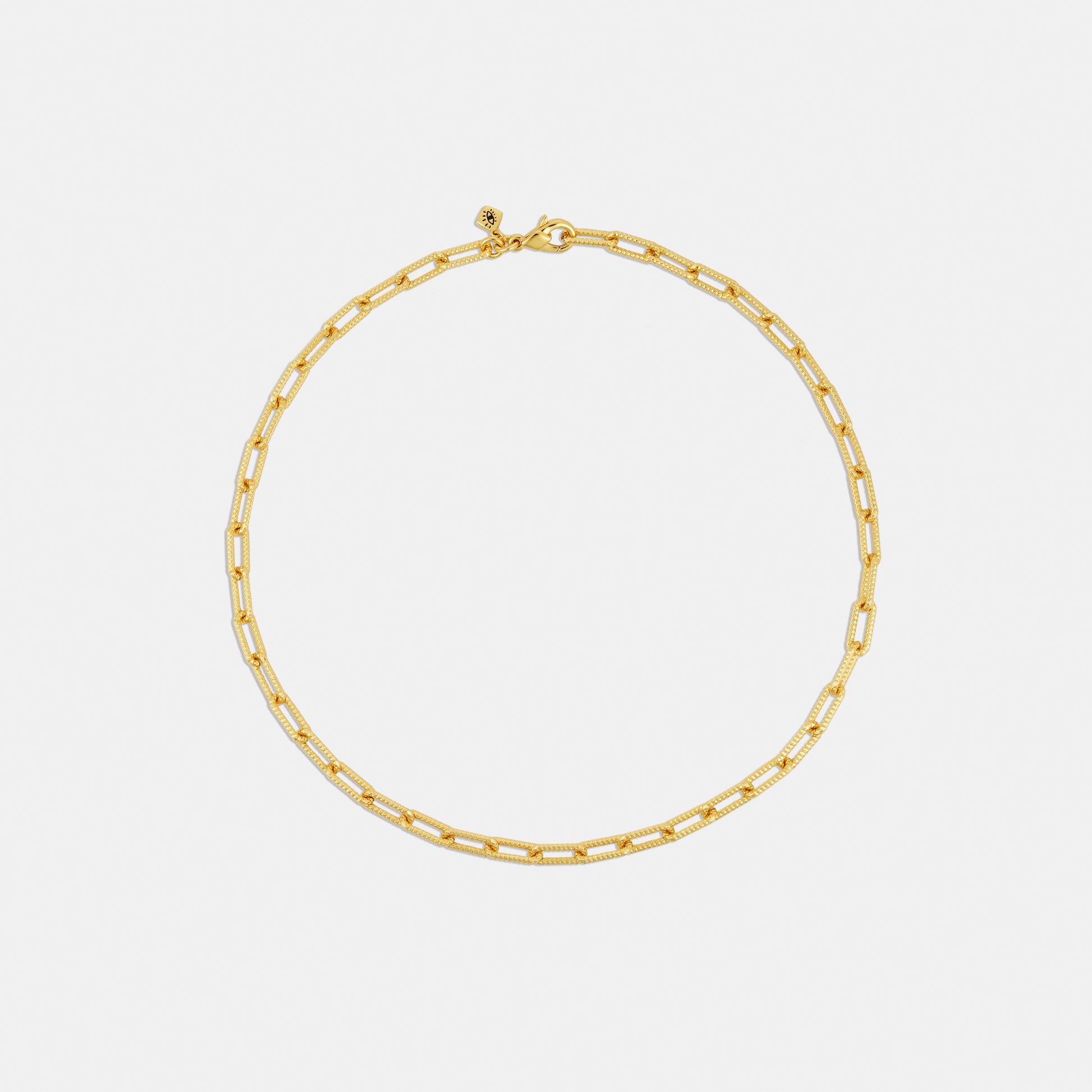 mini paperclip link necklace