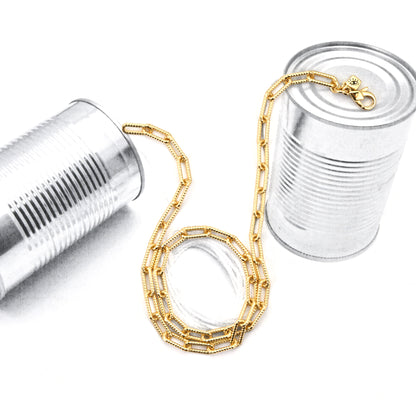 mini paperclip link necklace