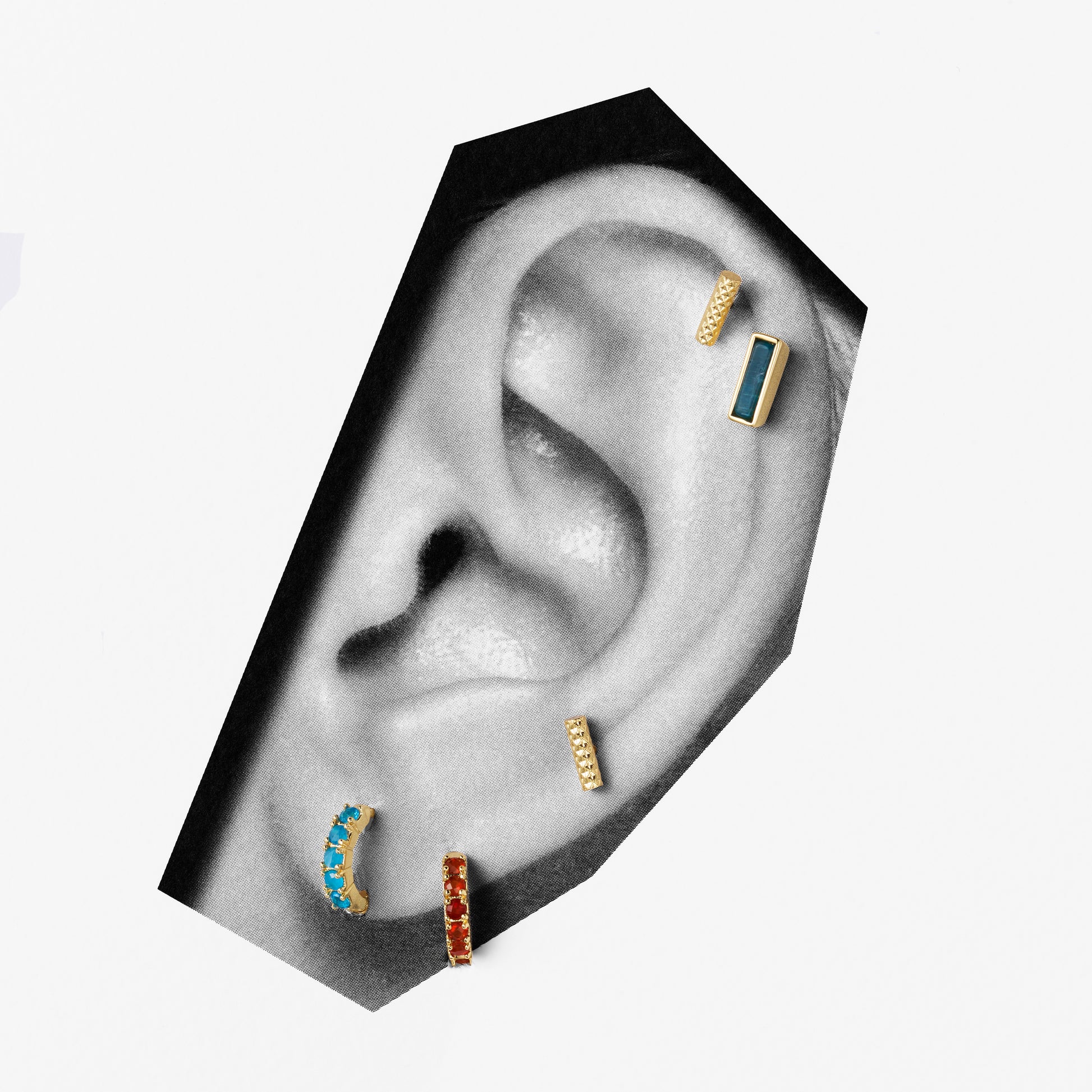 petite bar stud earrings