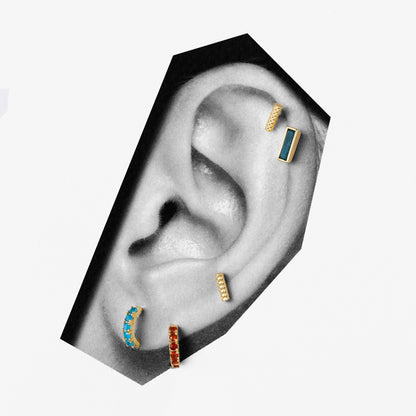 petite bar stud earrings