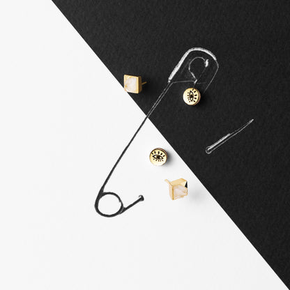crystal quartz stud earrings