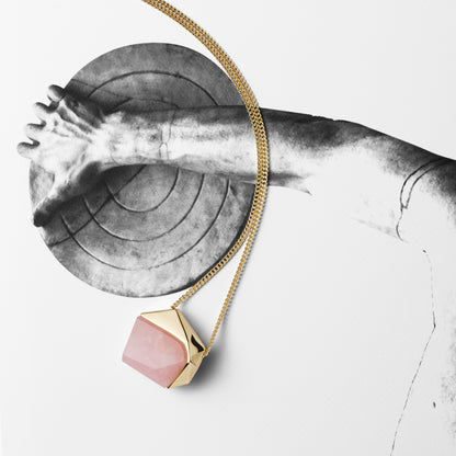 rose quartz pendant necklace