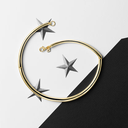 sculpted gold collar necklace