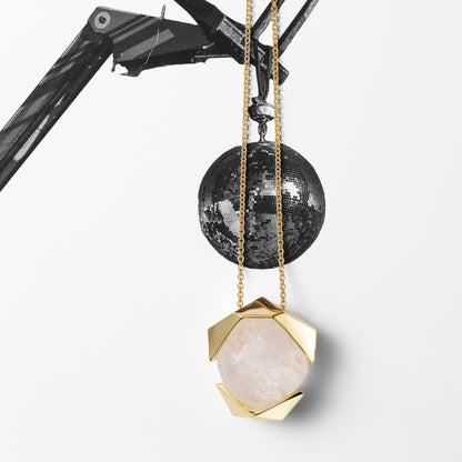 crystal quartz pendant necklace