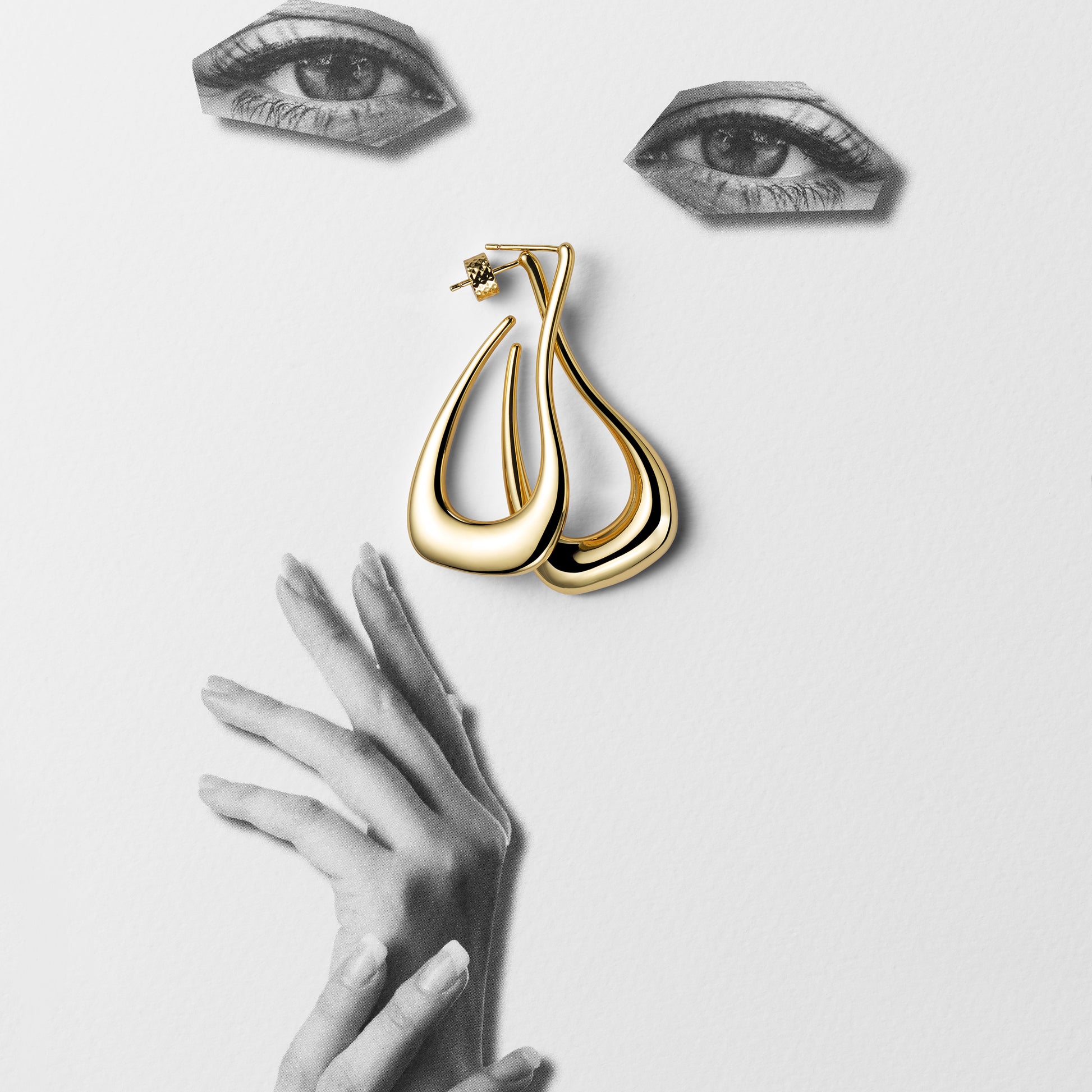 sculpted hoop earrings