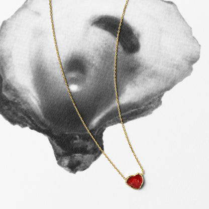 carnelian heart pendant necklace