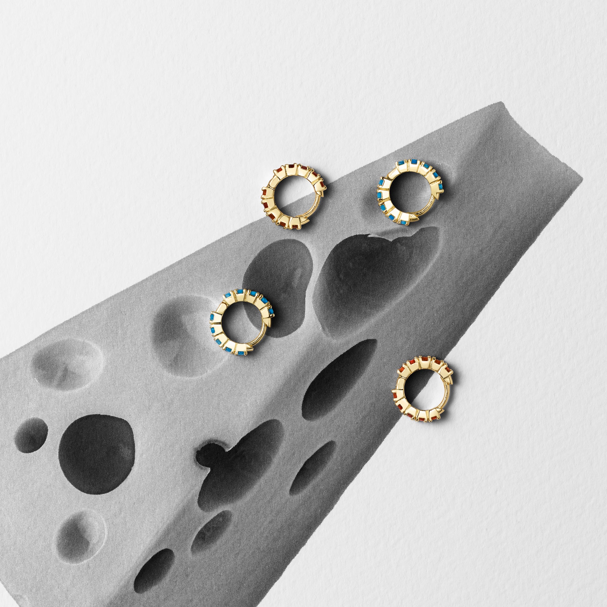 apatite huggie hoop earrings
