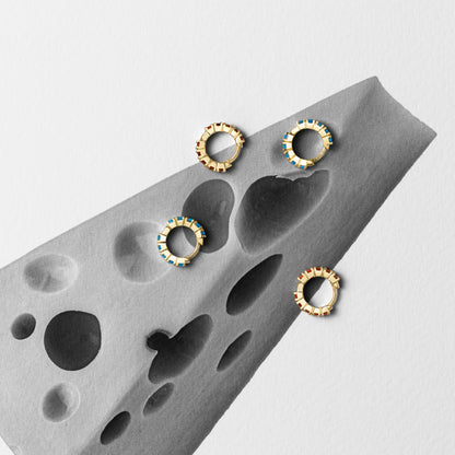 apatite huggie hoop earrings