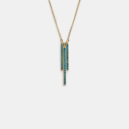 apatite three bar necklace