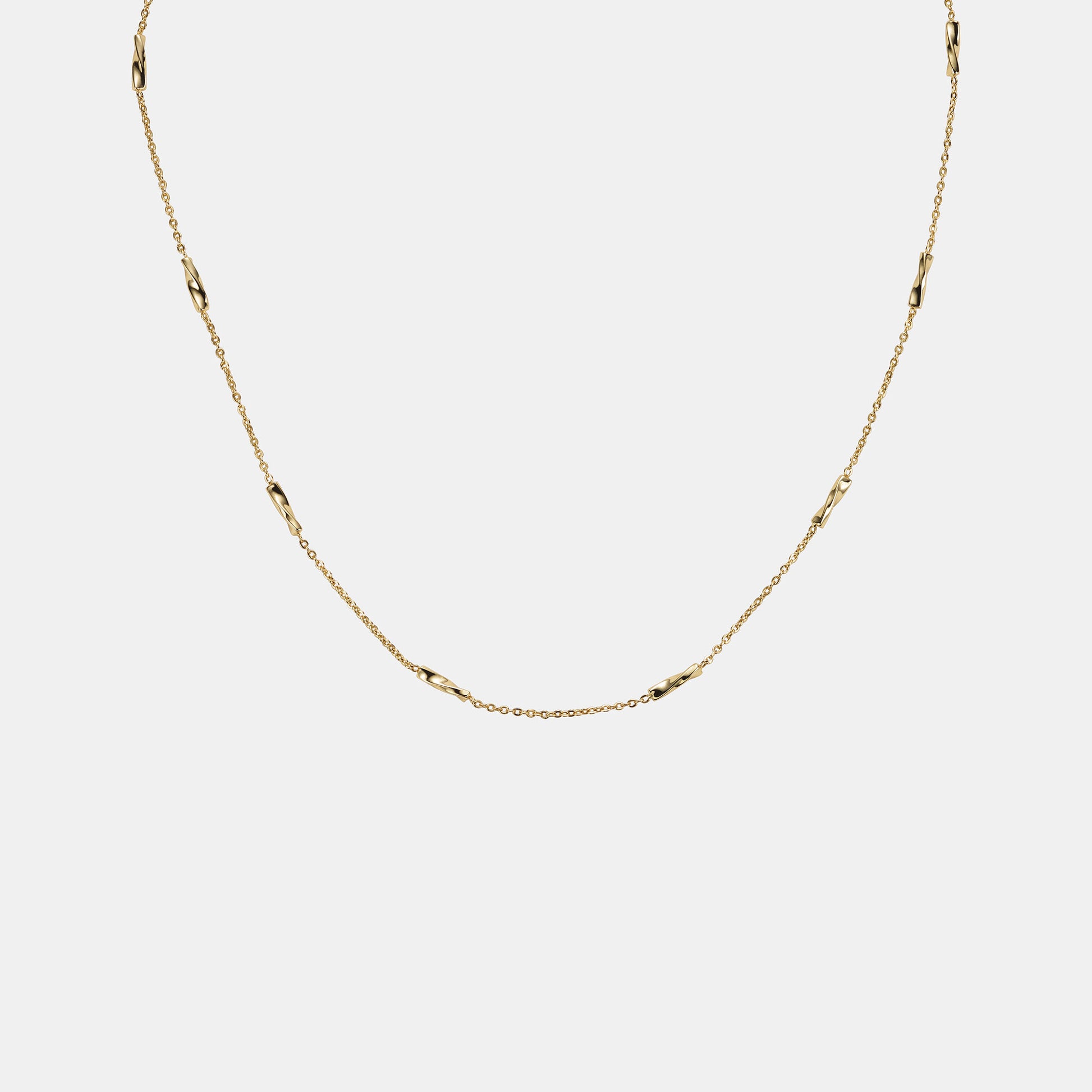 superfine twisted bar necklace
