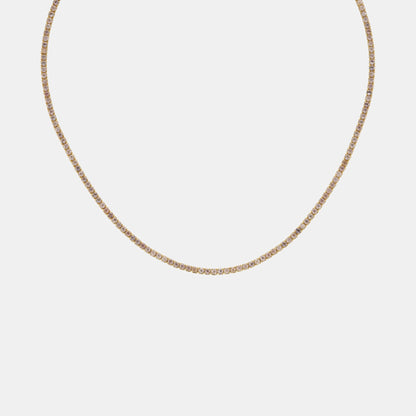 rose quartz tennis necklace