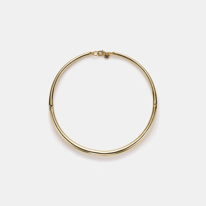 sculpted gold collar necklace