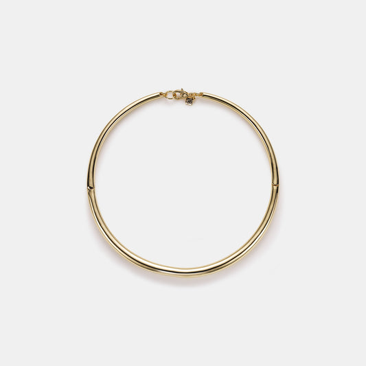 sculpted gold collar necklace