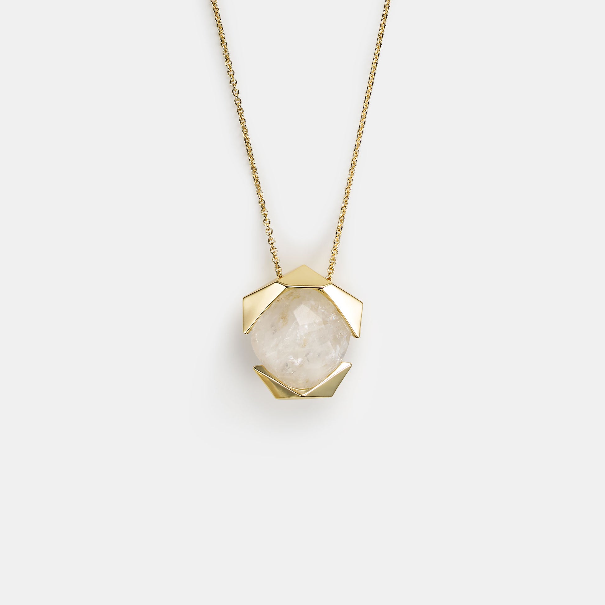 crystal quartz pendant necklace