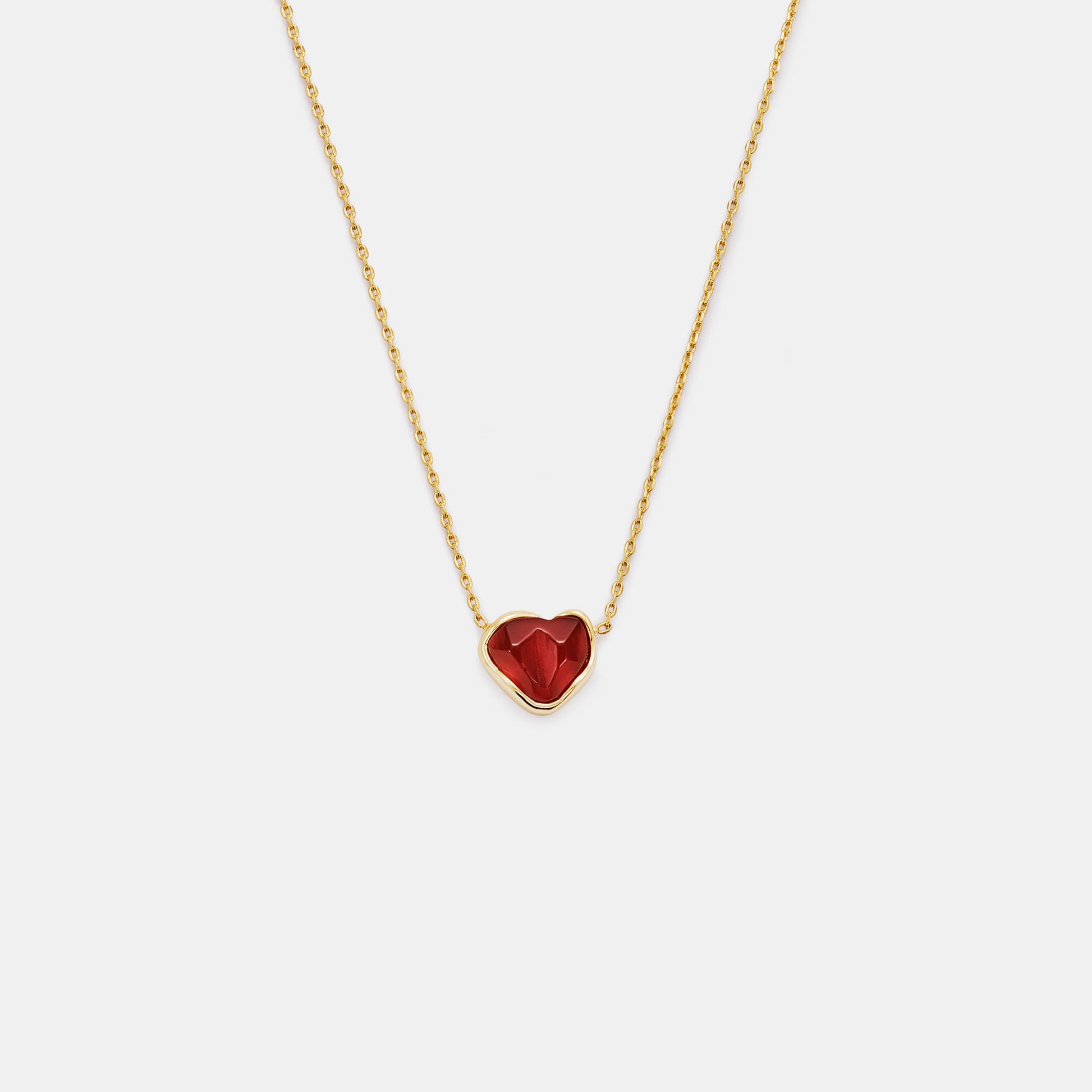 carnelian heart pendant necklace