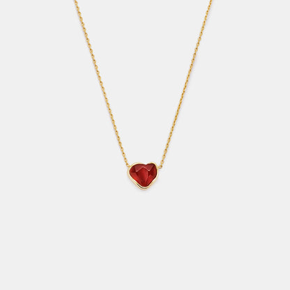 carnelian heart pendant necklace