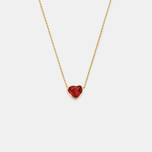 carnelian heart pendant necklace