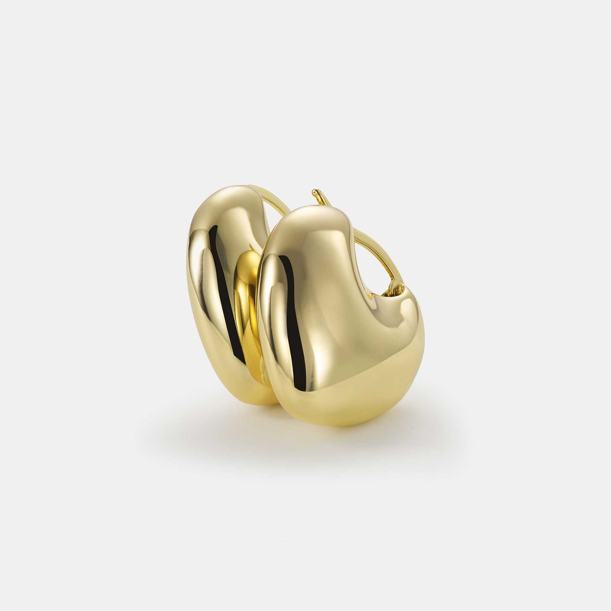 sculpted heart hoop earrings