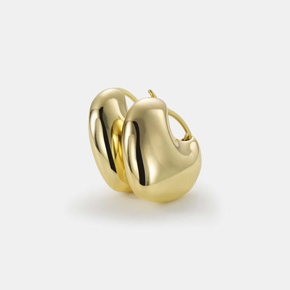 sculpted heart hoop earrings