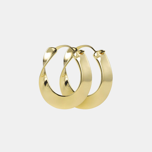 twist hoop earrings