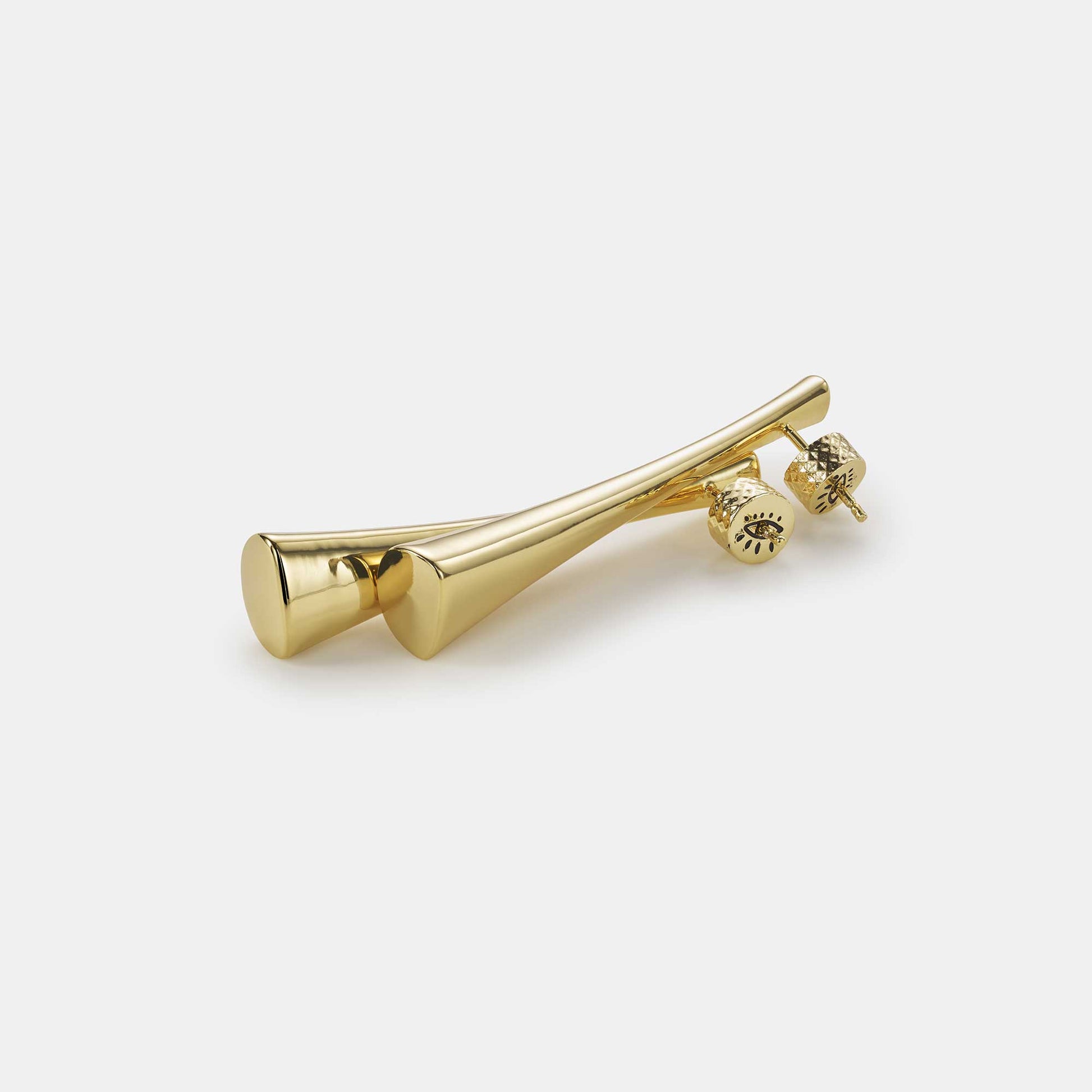 linear column earrings