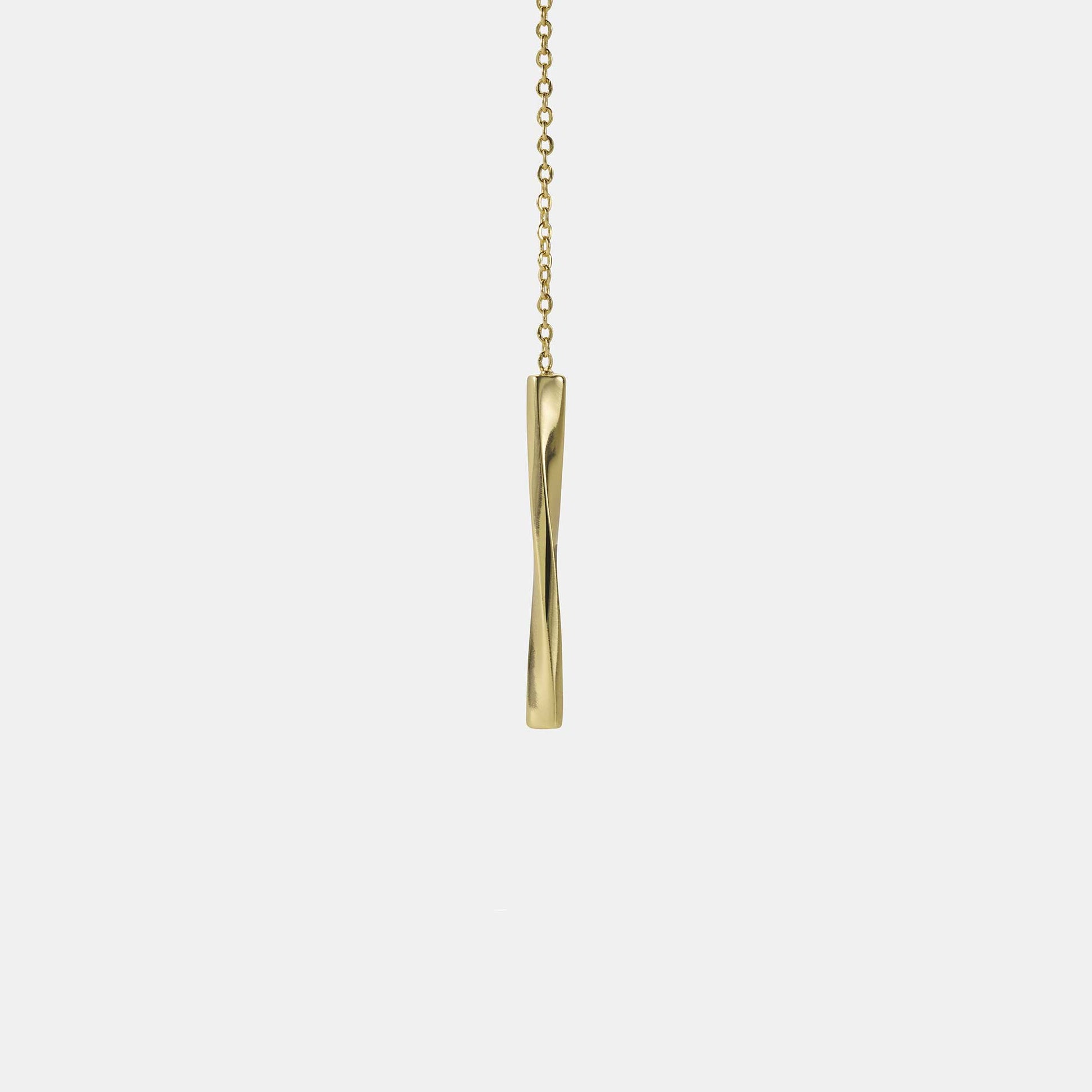 twisted bar y necklace