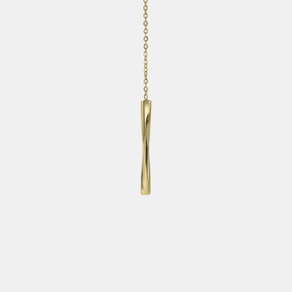 twisted bar y necklace