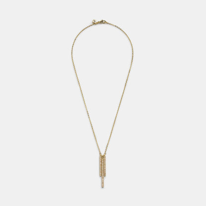 rose quartz three bar necklace