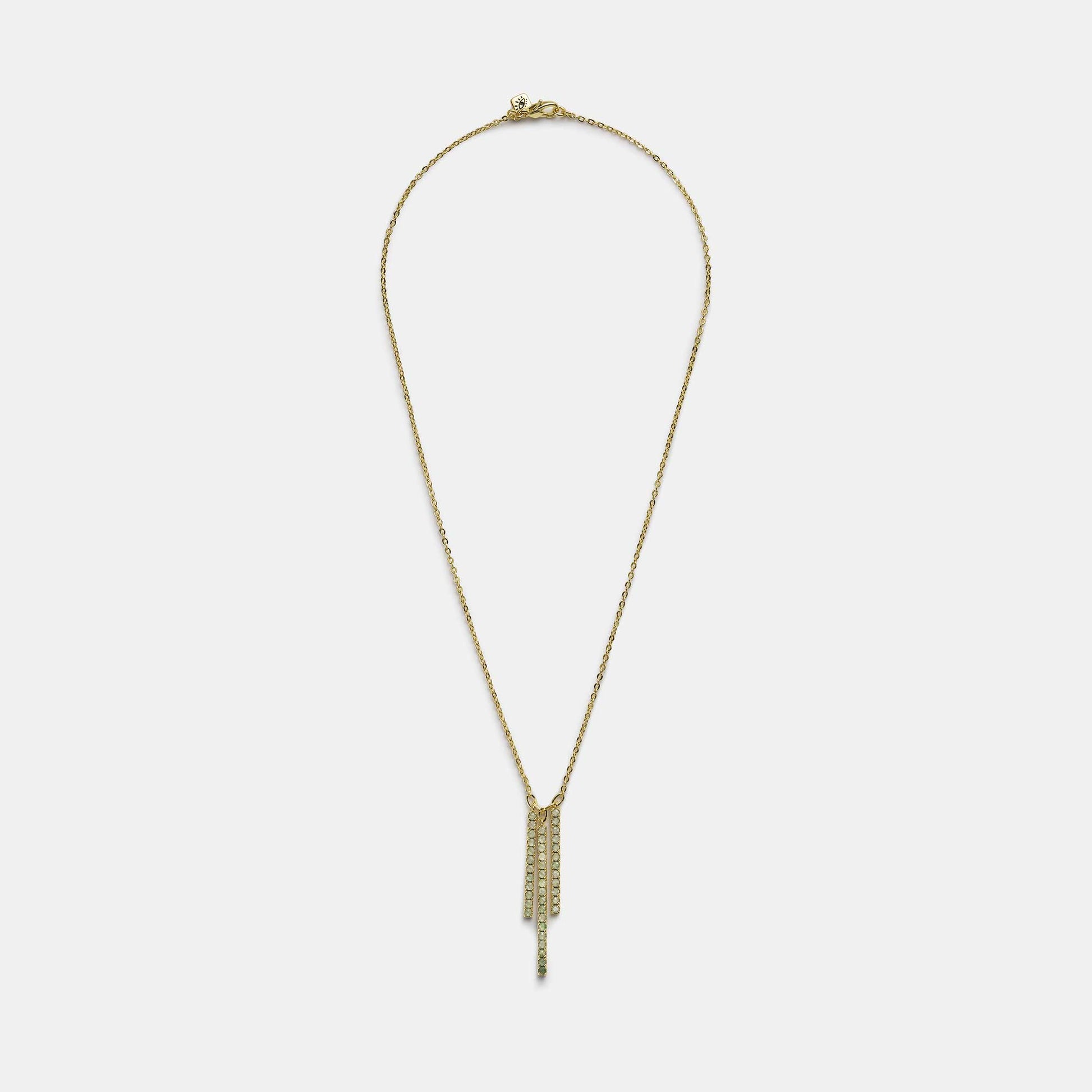 aventurine three bar necklace