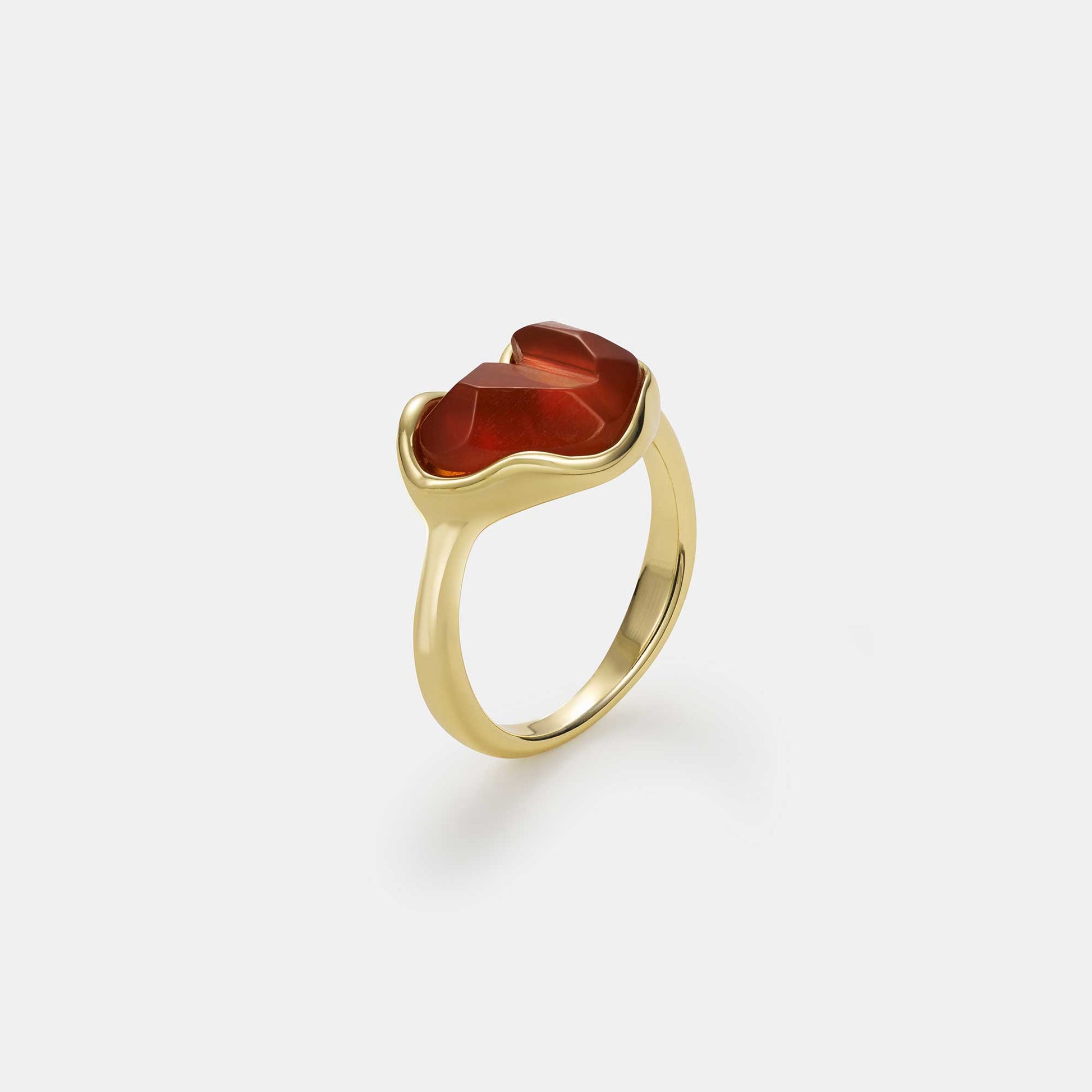 carnelian heart ring