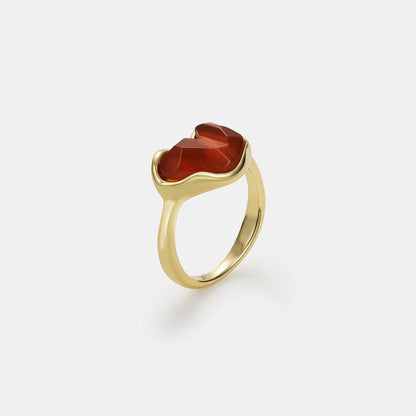 carnelian heart ring
