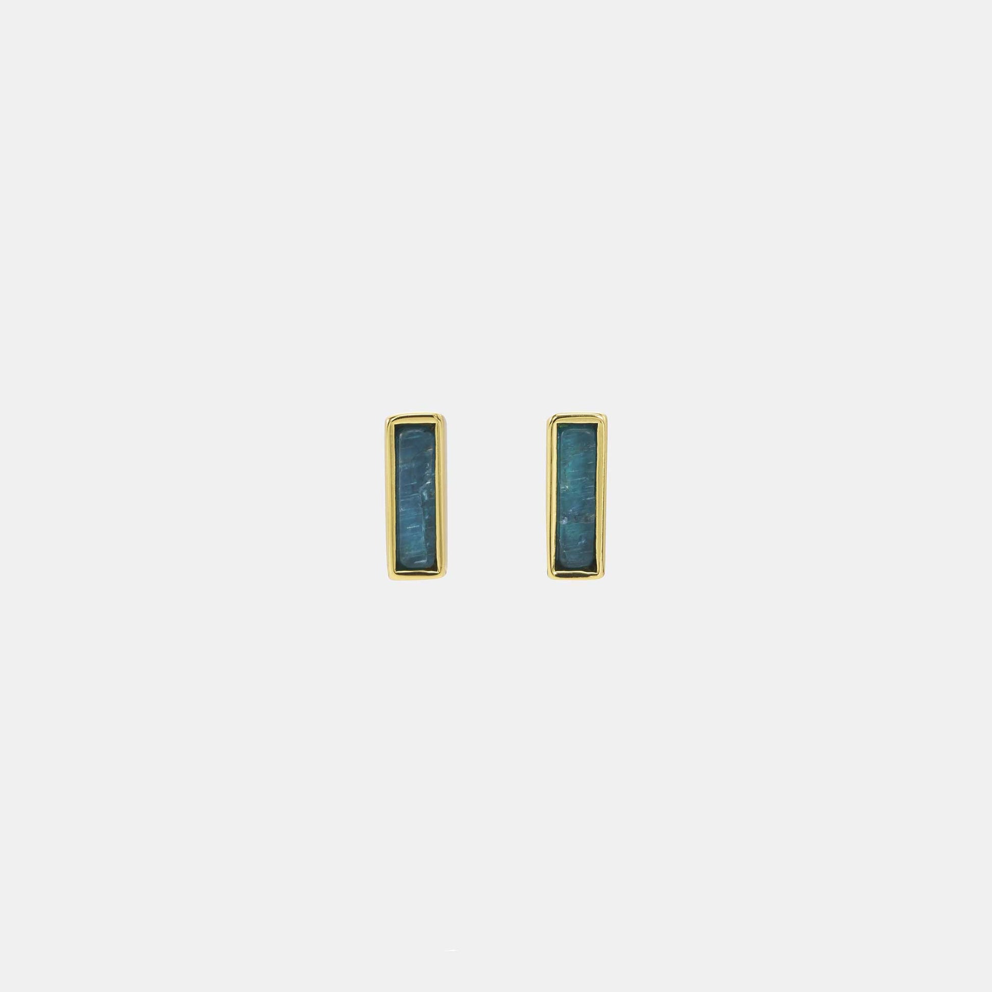 apatite bar stud earrings