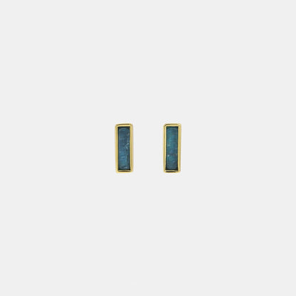 apatite bar stud earrings