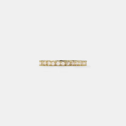 rose quartz eternity band ring