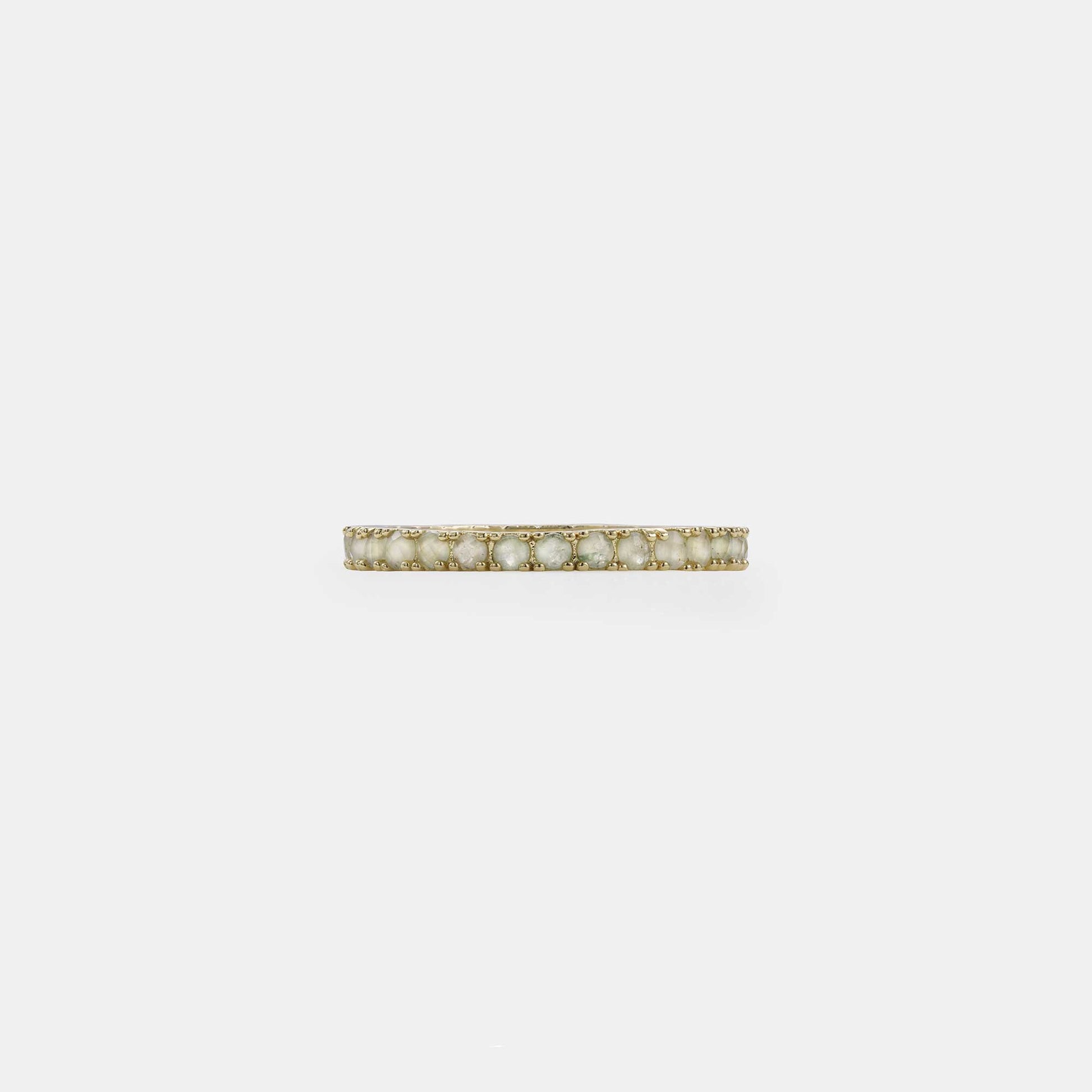 aventurine eternity band ring