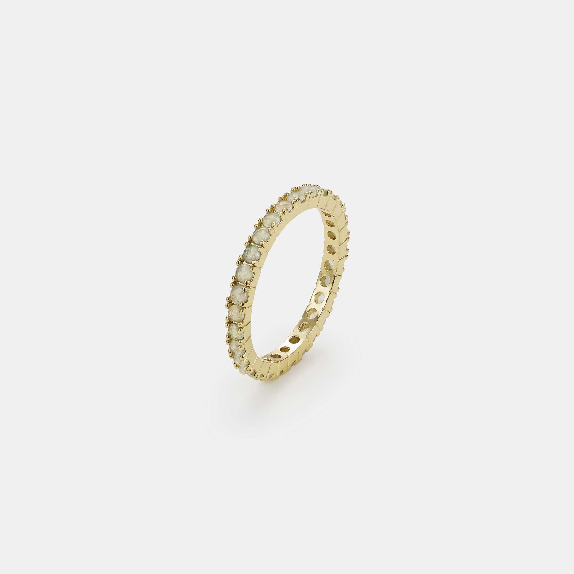 aventurine eternity band ring