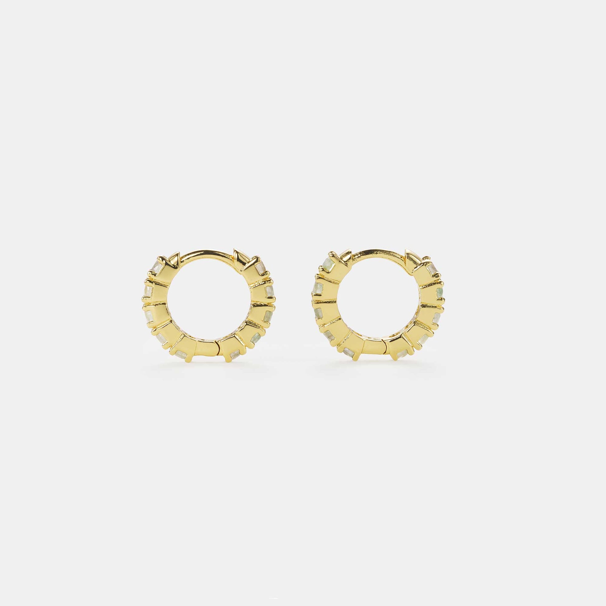 aventurine huggie hoop earrings