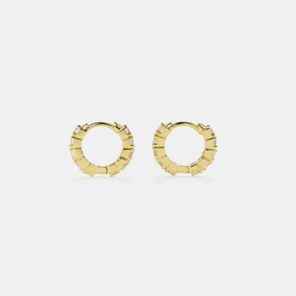 aventurine huggie hoop earrings