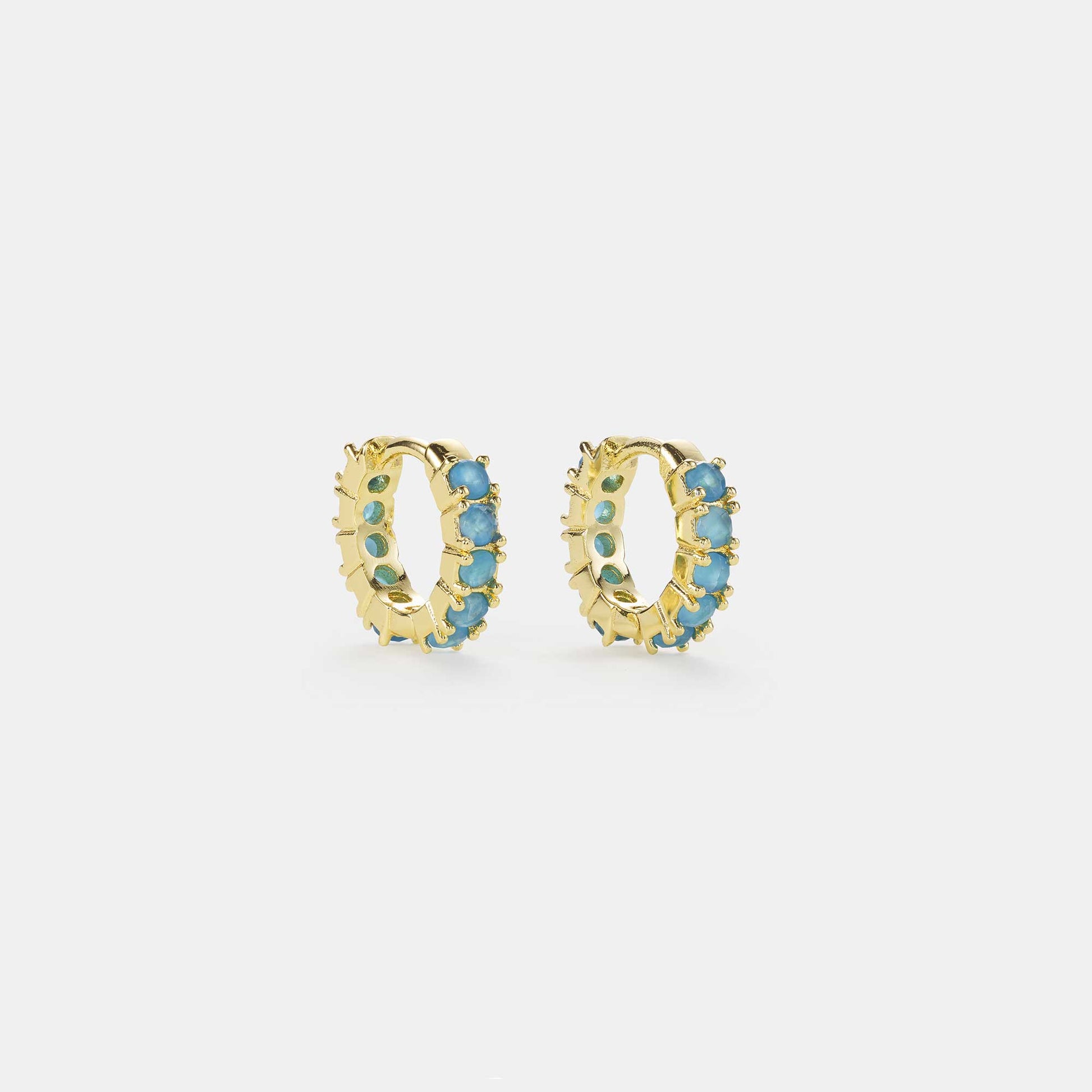 apatite huggie hoop earrings