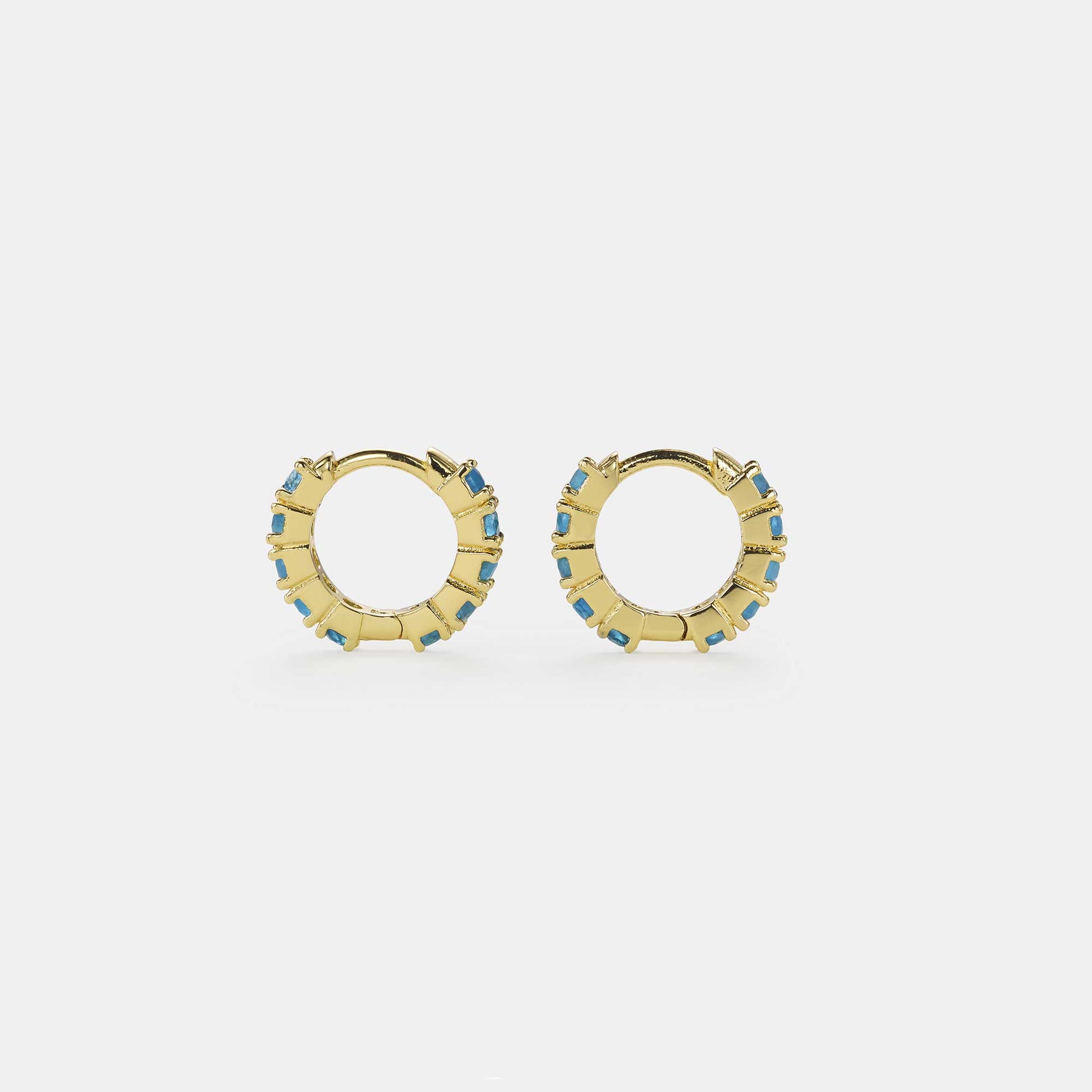 apatite huggie hoop earrings