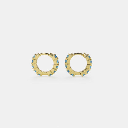 apatite huggie hoop earrings