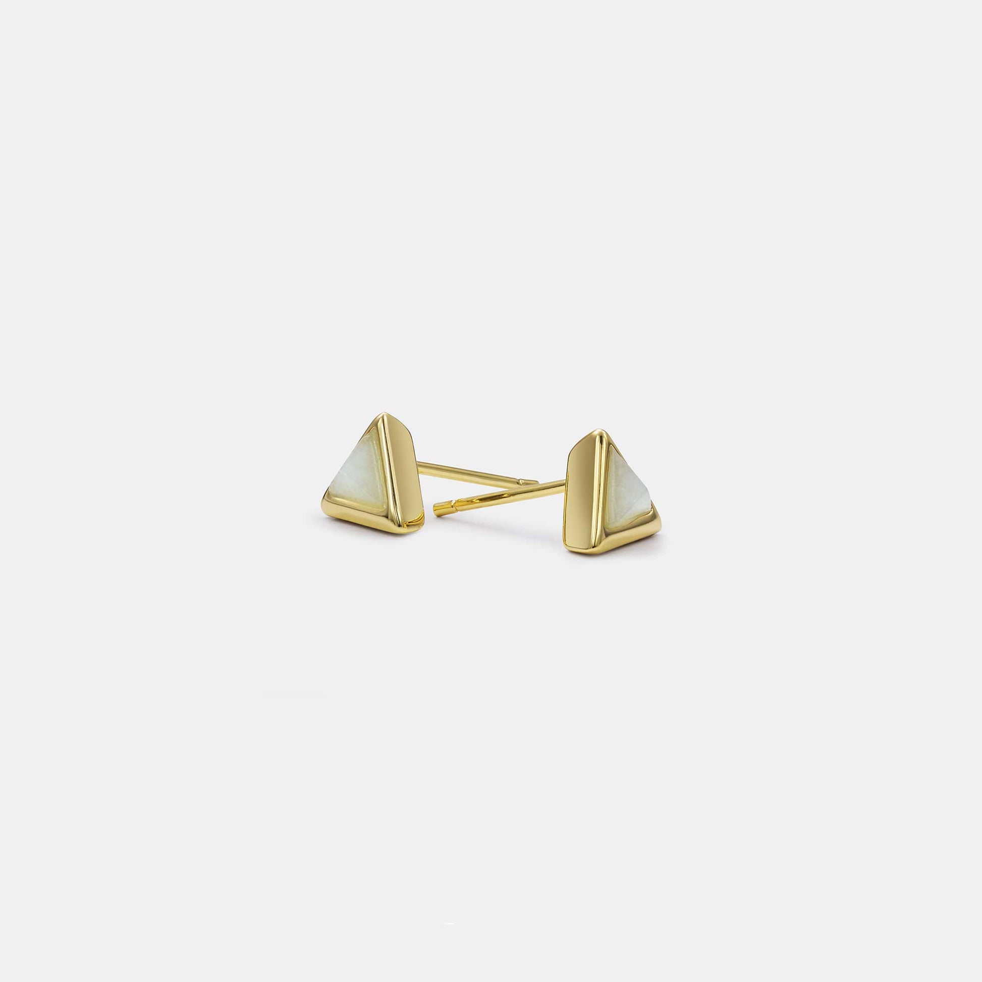aventurine pyramid stud earrings