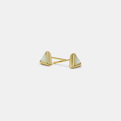 aventurine pyramid stud earrings
