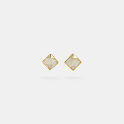 crystal quartz stud earrings