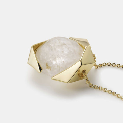 crystal quartz pendant necklace