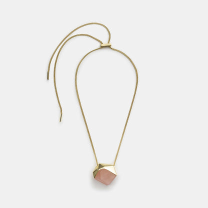 rose quartz pendant necklace